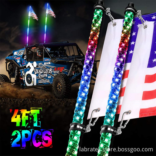 Hot Selling Mining Safety Led Whip With Reflective flag for Warning
